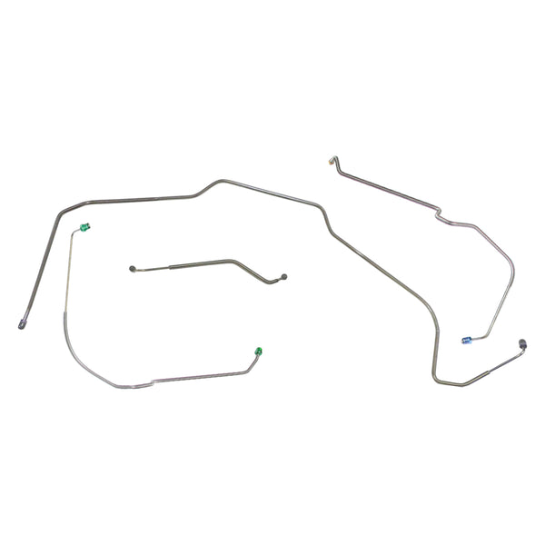 1971-72 Chevrolet Monte Carlo/SS Power Disc Front Brake Line Kit 4pc, OE Steel
