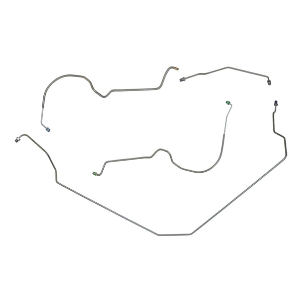 1973-77 Chevrolet Monte Carlo Power Disc Front Brake Line Kit 4pc OE Steel