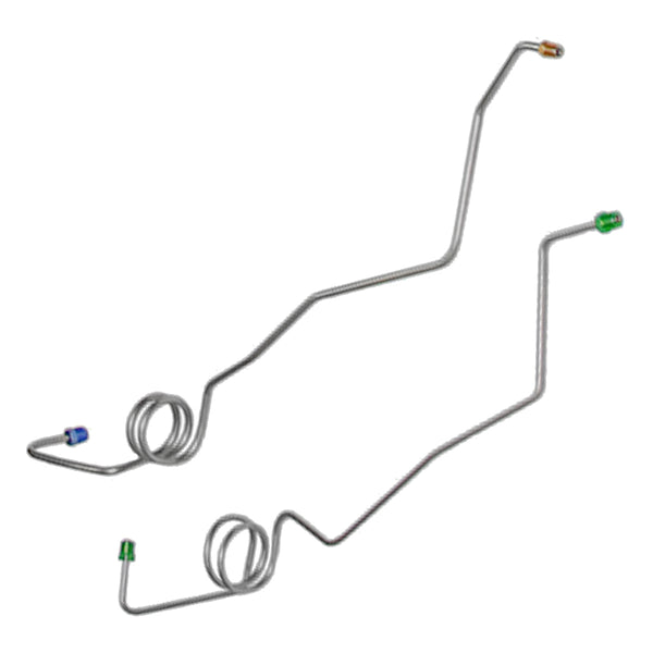 1978-88 General Motors G-Body (w/o Hydroboost) Power Disc 3/16", 1/4" M/C Brake Lines 2pc, OE Steel