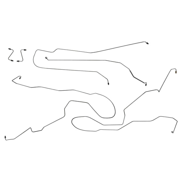 1997-99 Chevrolet Monte Carlo Disc/Drum w/ABS Mid Chassis Brake Line Kit 6pc, OE Steel