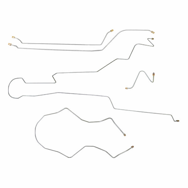 1966 Chevrolet Chevy II/Nova/SS Manual Drum Brake Line Kit 7pc, OE Steel