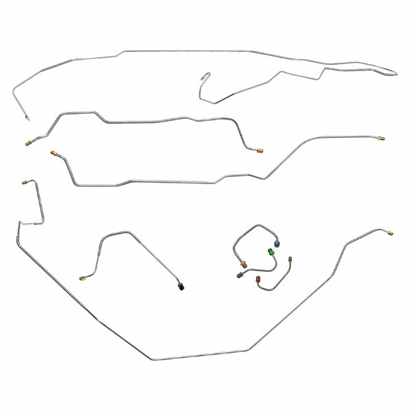 1968 Chevrolet Nova/SS Manual Disc Complete Brake Line Kit 8pc, OE Steel