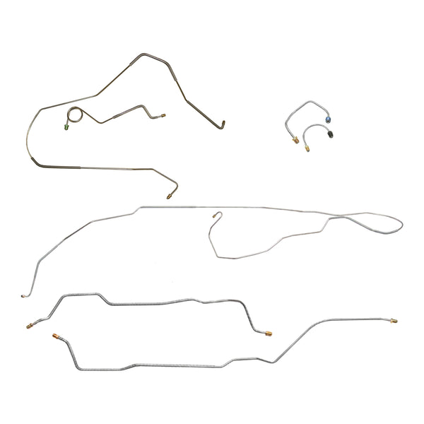 1968 Chevrolet Nova/SS Power Drum Brake Line Kit 7pc, OE Steel