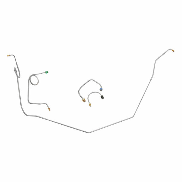 1969 Chevy Nova Power Drum Front Brake Line Kit 4pc OE Steel