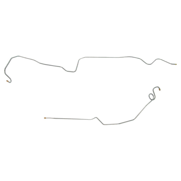 1969 Chevrolet Nova Power/Manual Disc 1/4" F to R Brake Lines 2pc, OE Steel