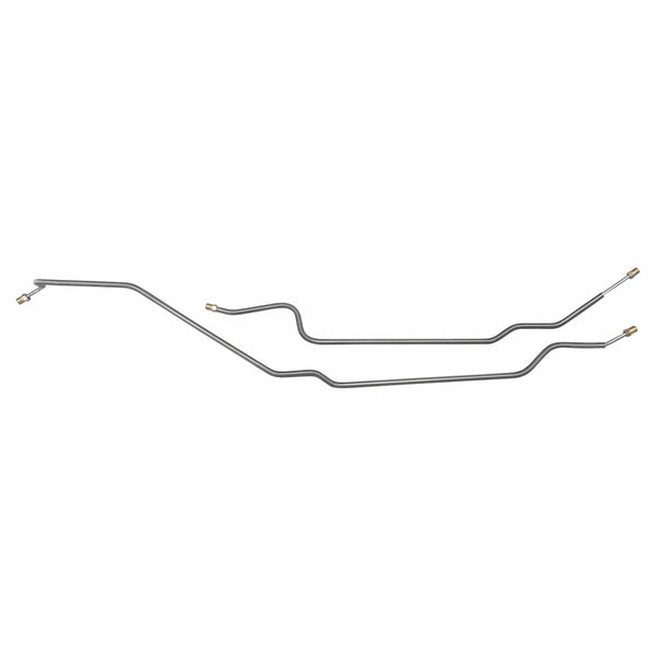 1969-74 GM X Body 3/16" Rear Axle Brake Lines 2pc, OE Steel