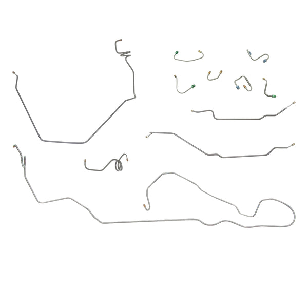 1970 Chevrolet Nova SS Power Disc Brake Line Kit 11pc, OE Steel