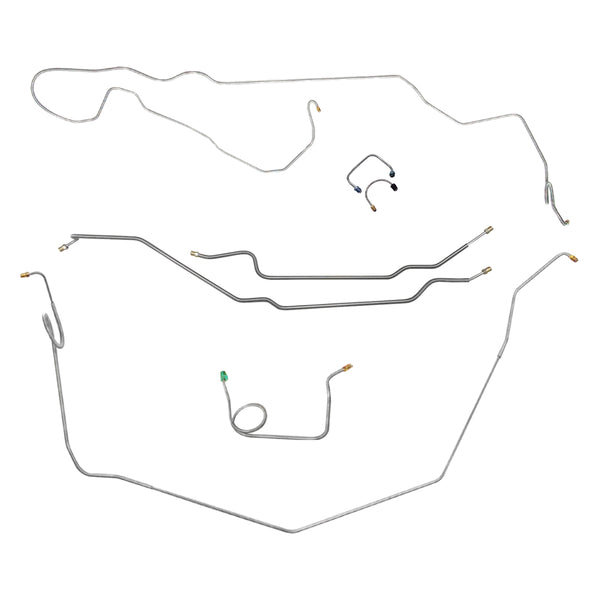 1970 Chevrolet Nova/SS Power Drum Brake Line Kit 7pc, OE Steel