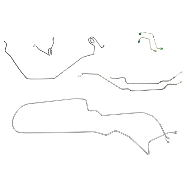 1971 Chevrolet Nova SS Power Disc Brake Line Kit 7pc, OE Steel