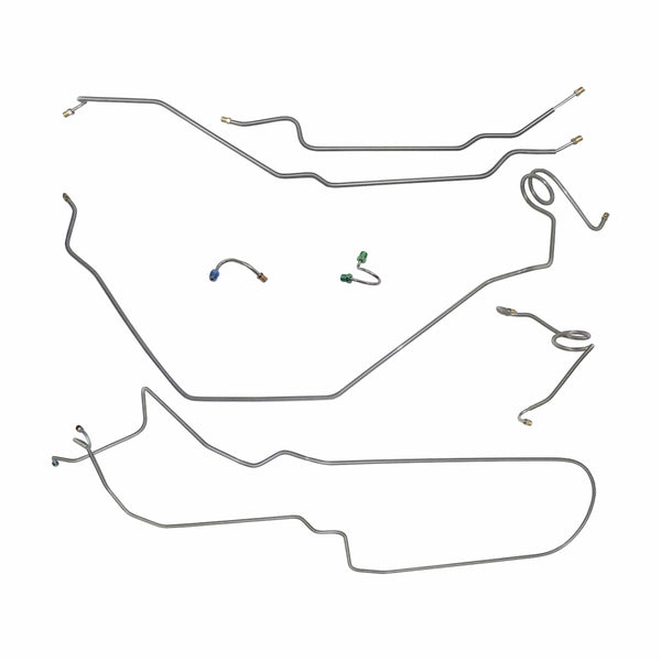 1971 Chevrolet Nova/SS Power Disc Brake Line Kit 7pc, OE Steel