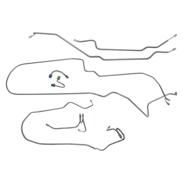 1972 Chevrolet Nova/SS Manual Disc Brake Line Kit 7pc, OE Steel
