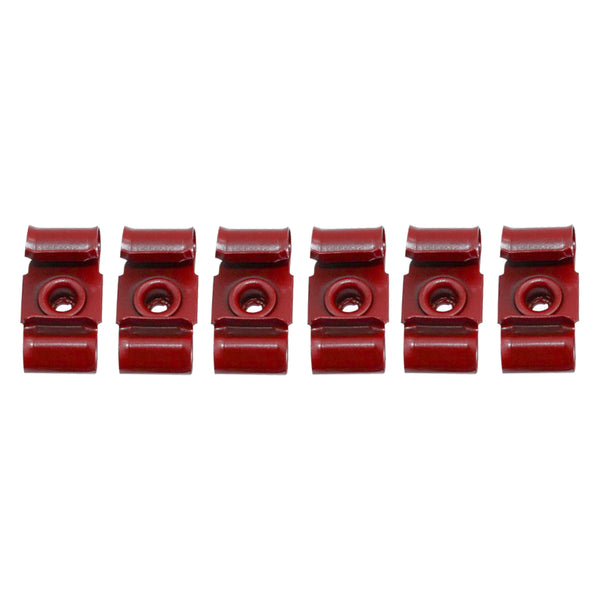 1966 Chevrolet Chevy II X-Body Nova Fuel Line Clip Kit - Shares Brake Clips 6pc