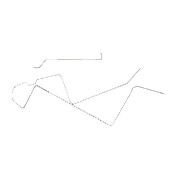 1967 Chevrolet Chevy II/Nova/SS Factory 327CID L79 (PS Routing) 3/8" Main Fuel Lines 2pc, OE Steel