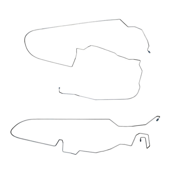 2001-02 Chrysler/Dodge Sebring/Stratus Two-Door Four-Wheel Disc w/ABS Mid Chassis Brake Line Kit 2pc, OE Steel