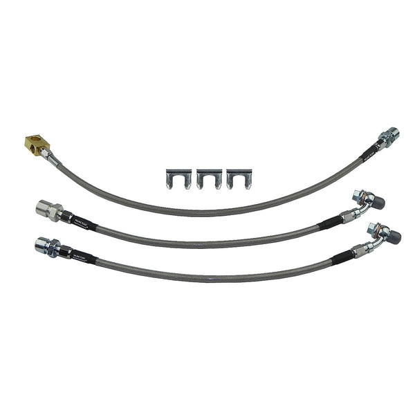 1971-72 Chevrolet GMC C10 C15 Truck Blazer Suburban 2wd 1/2 ton Stainless Braided Brake Hose Kit 3pc
