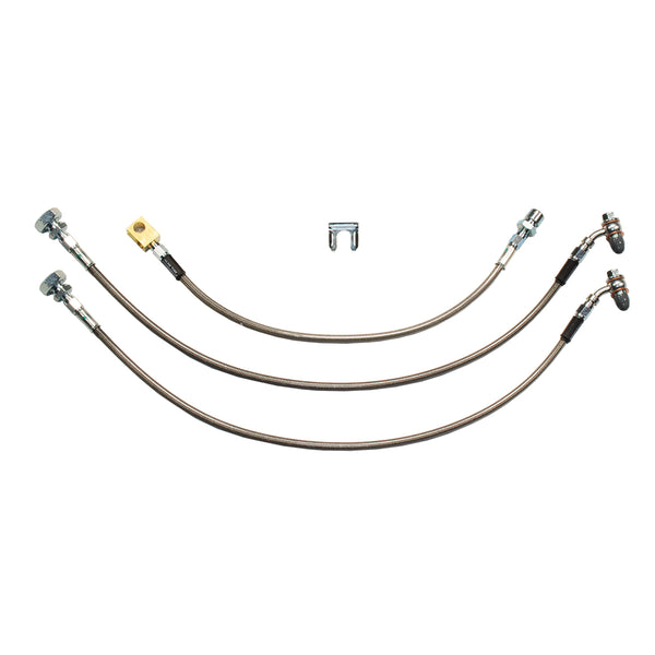 1971-72 Chevrolet GMC K10 K20 Blazer Surburban 1/2 3/4 4WD Stainless Braided Brake Hose Kit 3pc For  2"-4" Lift