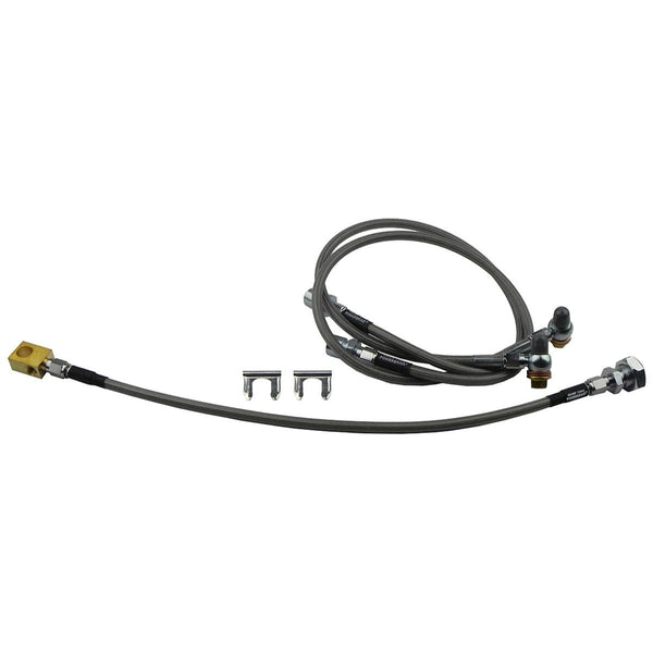 1988-98 Chevrolet GMC Truck 1 Ton 4WD Stainless Braided Brake Hose Kit For 2"-4" Lift 3pc