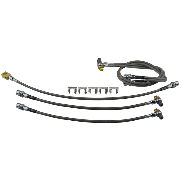 2001 Chevrolet Silversado GMC Sierra 3500 4wd 4 wheel Disc Stainless Braided Brake Hose Kit 5pc