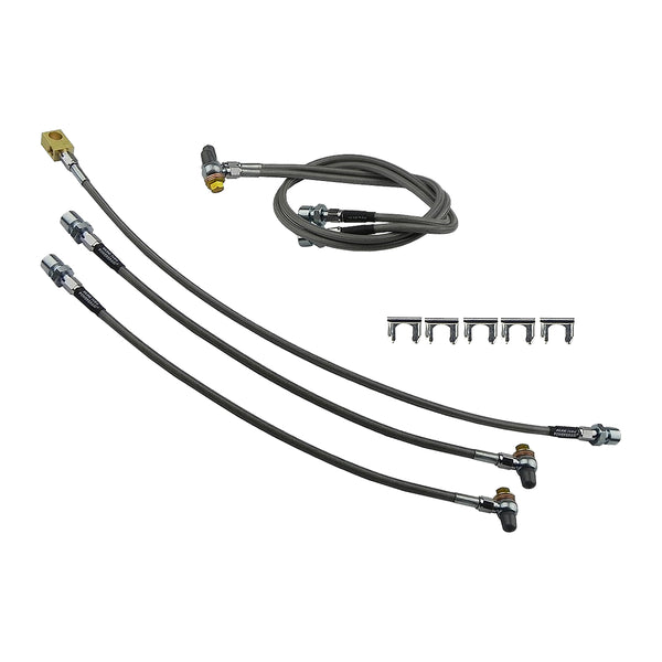 1999-07 Chevrolet GMC K2500 K3500 Pickup Stainless Braided Brake Hose Kit For 2"-4" Lifts 4pc