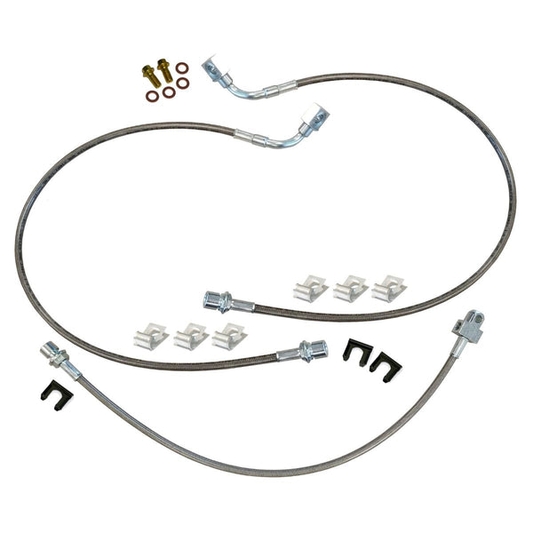 2001-07 Chevrolet Silverado GMC Sierra 1500HD 2500 3500 Stainless Braided Brake Hose Kit 3pc