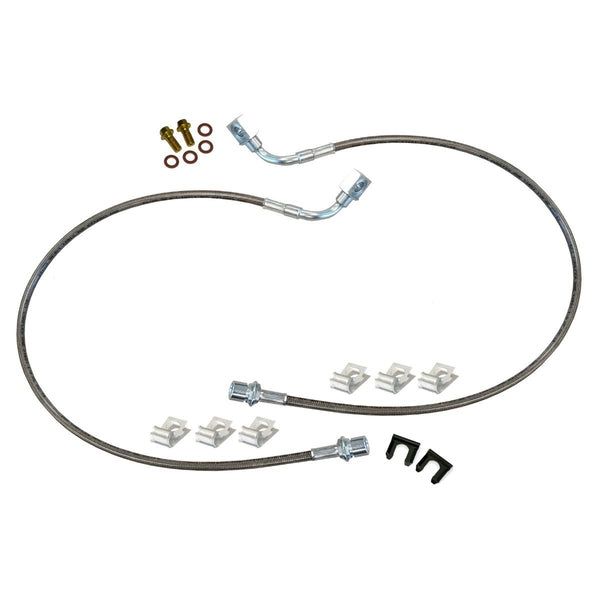 2001-07 Chevrolet GMC 1500 2500 3500 Font Stainless Brake Hose Kit 2pc