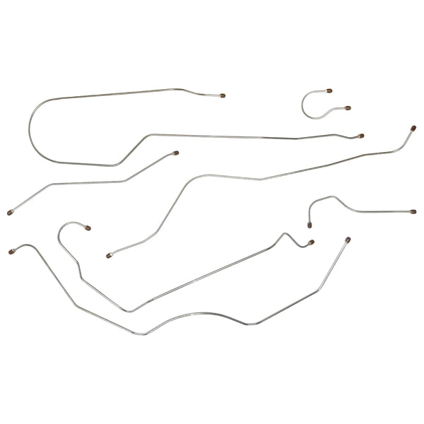 1938 Chevrolet GMC Truck 2WD 1/2-Ton Std. Cab Shortbed Complete Manual Brake Line Kit 7pc, OE Steel