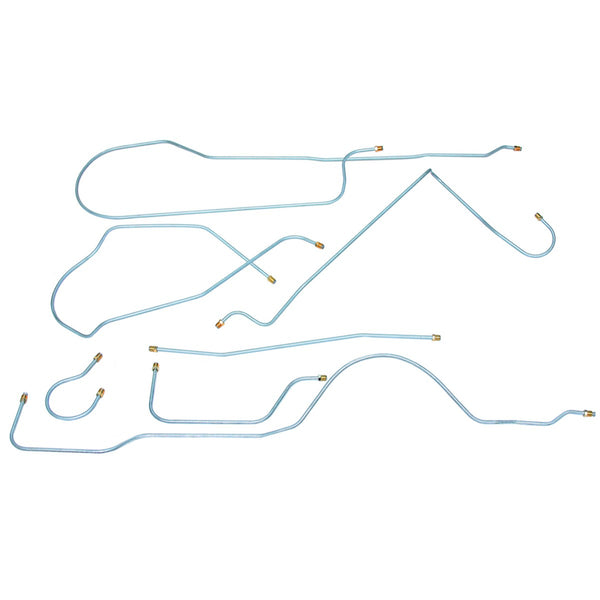 1941-46 Chevrolet GMC Truck 2WD 1/2-Ton Std. Cab Short Bed Manual Drum Complete Brake Line Kit 7pc, OE Steel