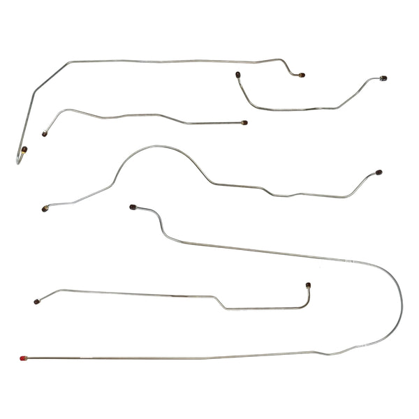 1952 Chevrolet GMC Truck 2WD 3/4-Ton Std. Cab Longbed Manual Drum Brake Line Kit 6pc, OE Steel