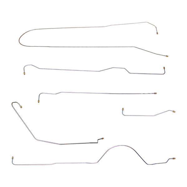 1954 Chevrolet GMC Truck 2WD Std. Cab Shortbed Manual Drum Brake Line Kit 6pc, OE Steel