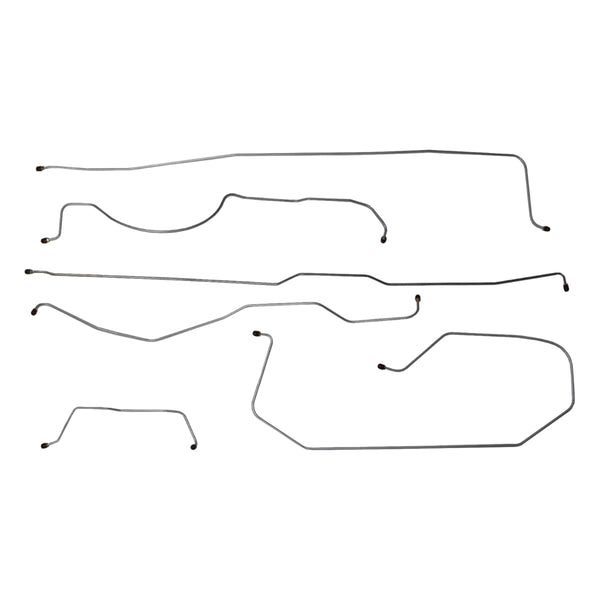 1955 Series II-1956 Chevrolet GMC Truck 2wd Or 4wd Std. Cab Shortbed Manual Drum Brake Line Kit 6pc, OE Steel