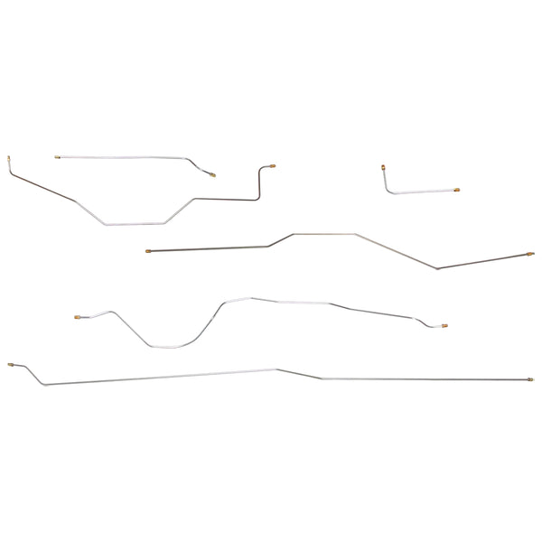 1957 Chevrolet GMC Truck 2wd Or 4wd 1/2-Ton Std. Cab Shortbed Manual Drum Brake Line Kit 6pc, OE Steel