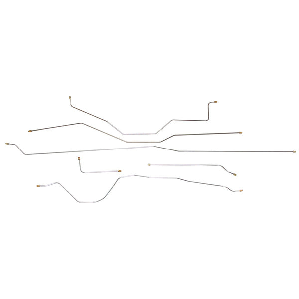 1957 Chevrolet GMC Truck 2wd Or 4wd 1/2-Ton Std. Cab Longbed Manual Drum Brake Line Kit 6pc, OE Steel