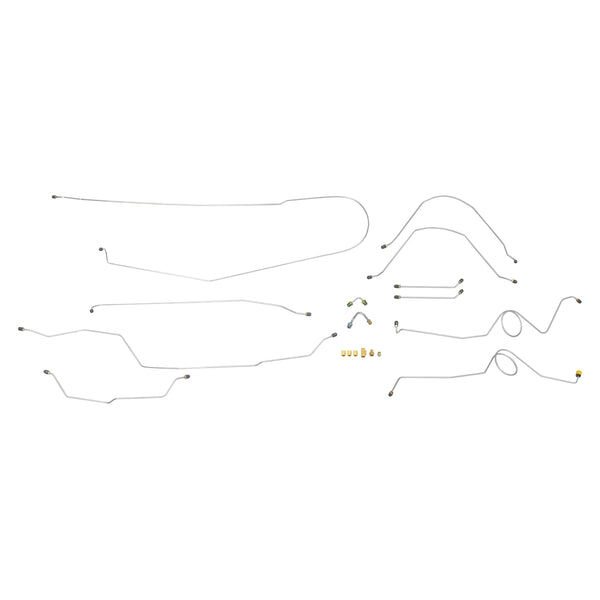 1965 Chevrolet GMC Truck 2WD 1/2-Ton Std. Cab Longbed Power Disc Conversion Brake Line Kit 12pc, OE Steel