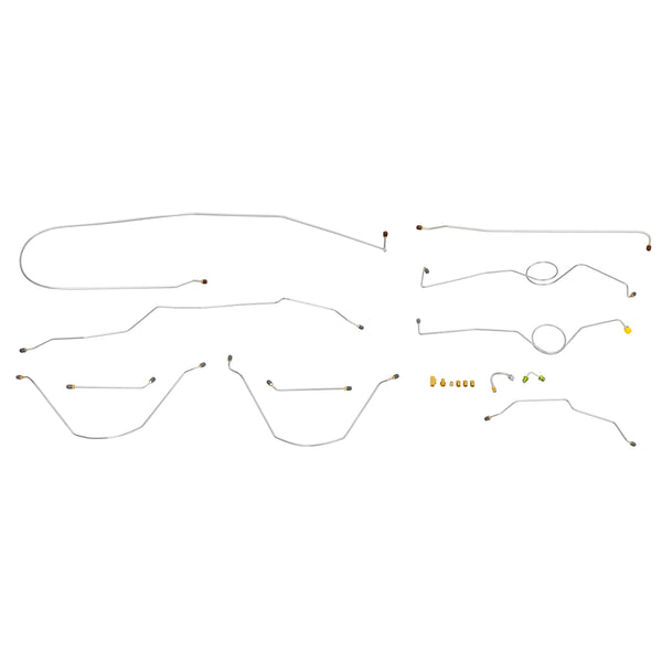 1966 Chevrolet GMC Truck 1/2 Ton Shortbed Power Disc Conversion Brake Line Kit 12pc, OE Steel