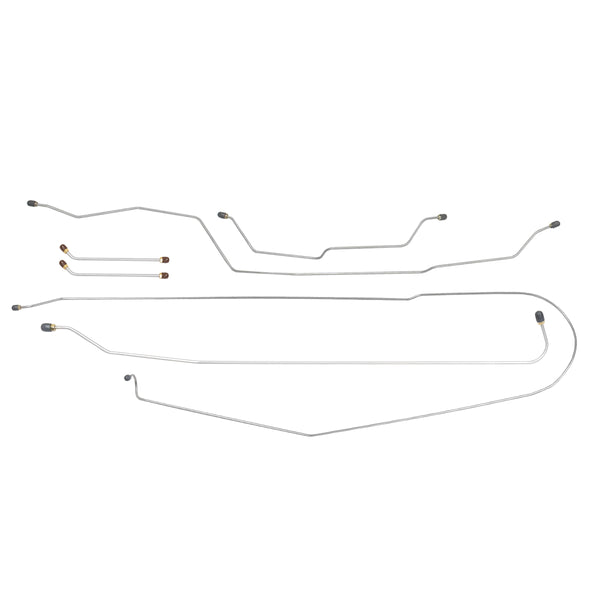 1966 Chevrolet GMC 1/2 Ton Suburban 2wd Complete Manual Drum Brake Line Kit 8pc, OE Steel