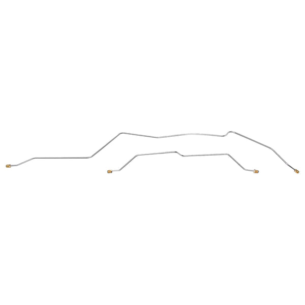 1967-70 Chevrolet GMC Truck 2WD 1/2 Ton Leaf Rear Axle Brake Lines 2pc, OE Steel