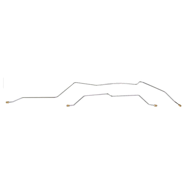 1967-70 Chevrolet/GMC Truck 2WD 3/4-Ton w/Leaf Rear 1/4" Rear Axle Brake Lines 2pc, OE Steel