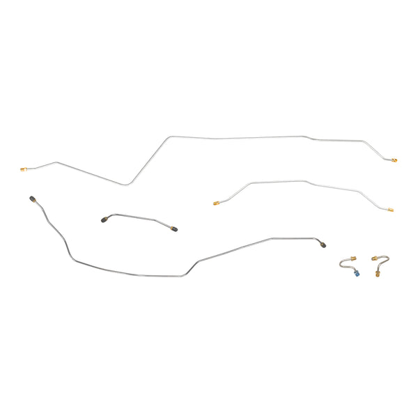 1967 Chevrolet Suburban 2wd Complete Manual Drum Brake Line Kit 9pc, 1/2 ton, OE Steel