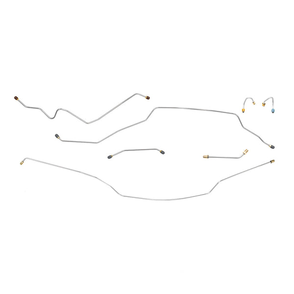 1969 Chevrolet Blazer GMC Jimmy 2wd Complete Power Drum Brake Line Kit 9pc, OE Steel