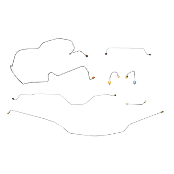 1970 Chevrolet Blazer GMC Jimmy 2wd Complete Manual Drum Brake Line Kit 9pc, OE Steel