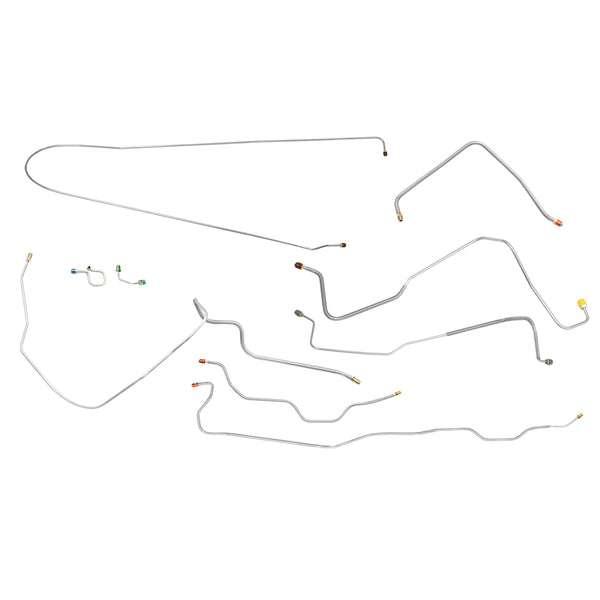 1971 Chevrolet GMC Truck 2WD 1/2-Ton Std. Cab Short Bed Coil Rear Manual Disc Brake Line Kit 10pc OE Steel