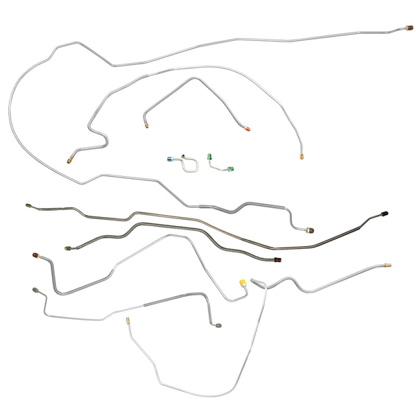 1971 Chevrolet/GMC Truck 2WD 1/2-Ton Std. Cab Shortbed w/Leaf Rear Manual Disc Brake Line Kit 10pc, OE Steel