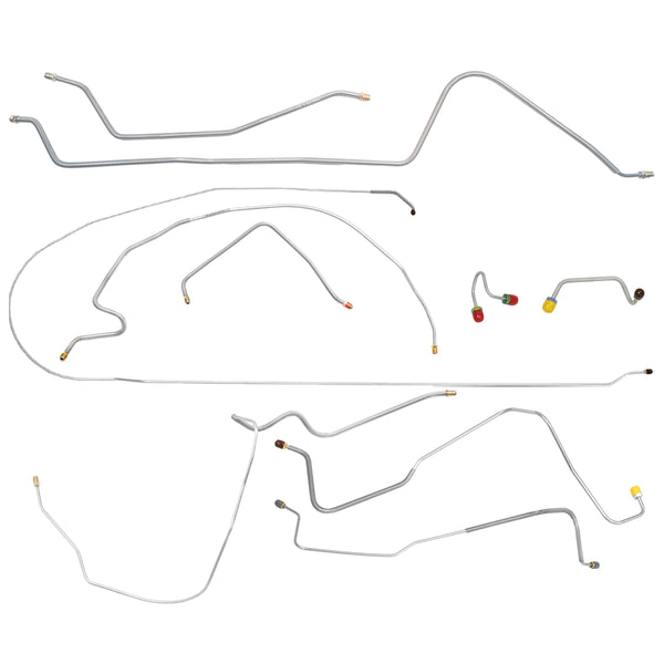 1971 Chevrolet/GMC Truck 2WD 3/4-Ton Std. Cab Longbed w/Leaf Rear Manual Disc Brake Line Kit 10pc, OE Steel