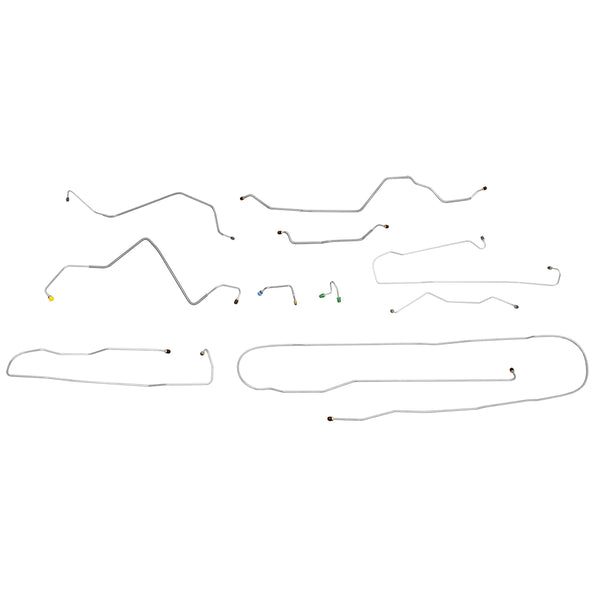 1971 Chevrolet GMC Truck 4WD 3/4-Ton Std. Cab Longbed Power Disc Brake Line Kit 10pc, OE Steel