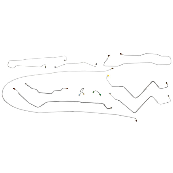 1971 Chevrolet Blazer GMC Jimmy 4WD Power Disc Brake Line Kit 10pc, OE Steel