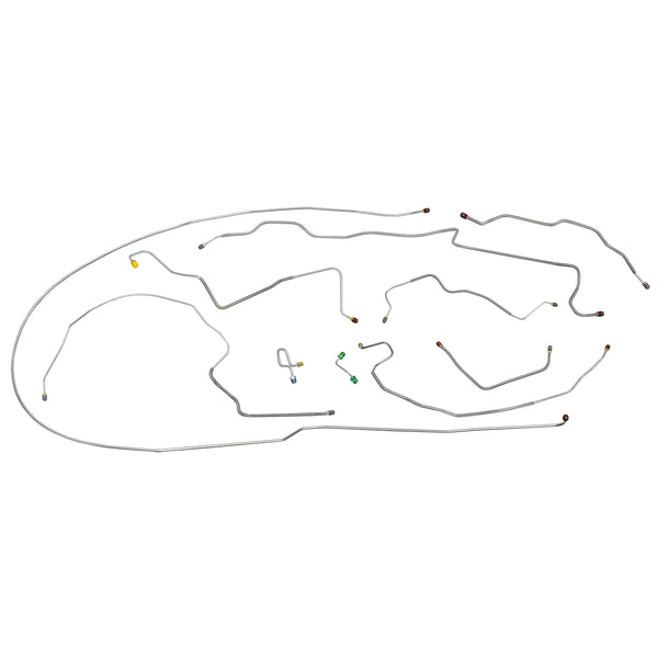 1971 Chevrolet Blazer GMC Jimmy 2wd Power Disc Full Brake Line Kit 10pc, OE Steel