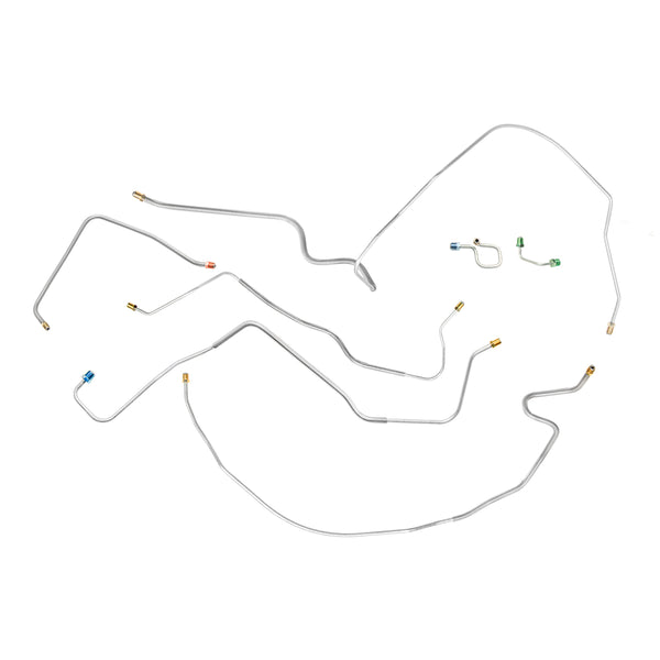 1971-72 Chevrolet GMC Truck 2wd Manual Disc Front Brake Line Kit 7pc, 1/2 ton, OE Steel