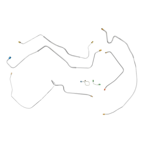 1971 Chevrolet GMC Truck 2WD 1/2-Ton Power Disc Front Brake Line Kit 7pc, OE Steel