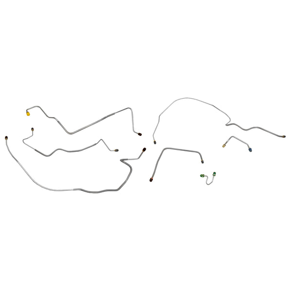 1971 Chevrolet GMC Truck 3/4-Ton 2WD Power Disc Front Brake Line Kit 7pc, OE Steel