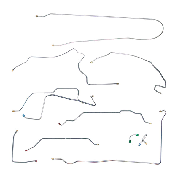 1971 Chevrolet/GMC Suburban 4WD 3/4-Ton Power Disc Brake Line Kit 10pc, OE Steel